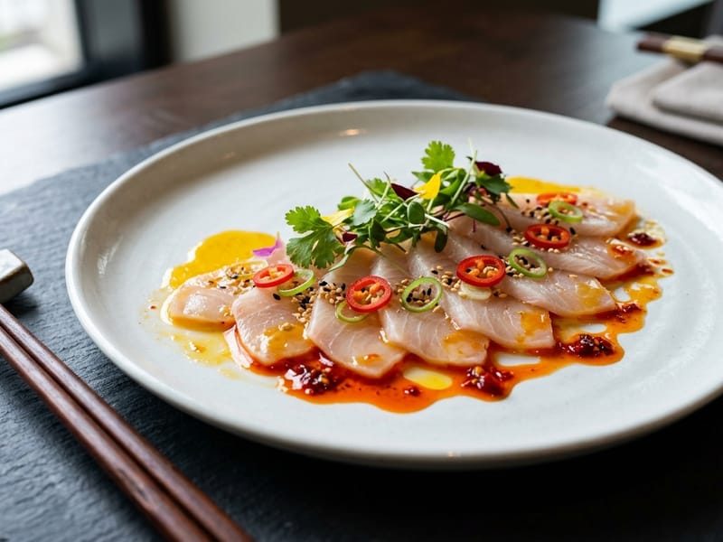 Yellowtail Sashimi with Yuzu Soy
