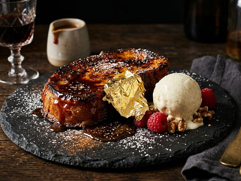 Torrijas with Pedro Ximénez & Vanilla Ice Cream