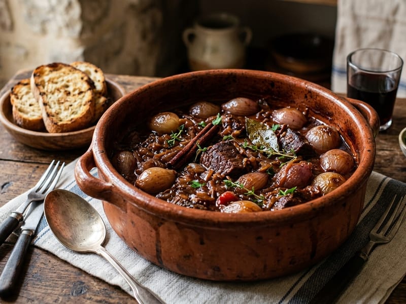 Stifado (Stufato di Manzo e Cipolle)