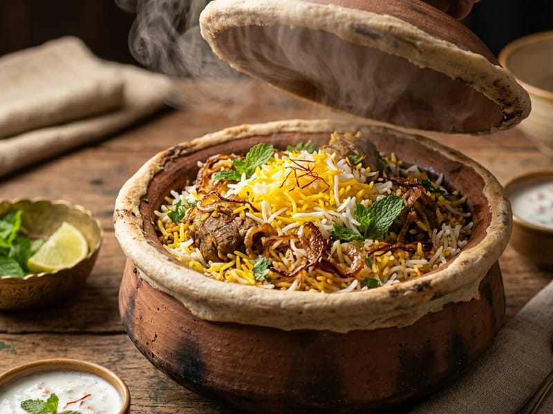 Hyderabadi Dum Biryani (Lamb or Goat)