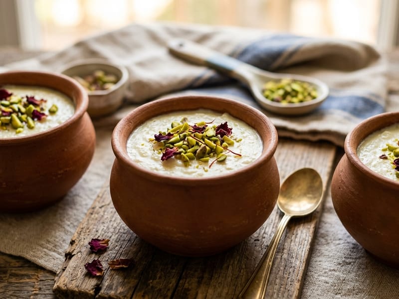 Фирни с фисташками и розой