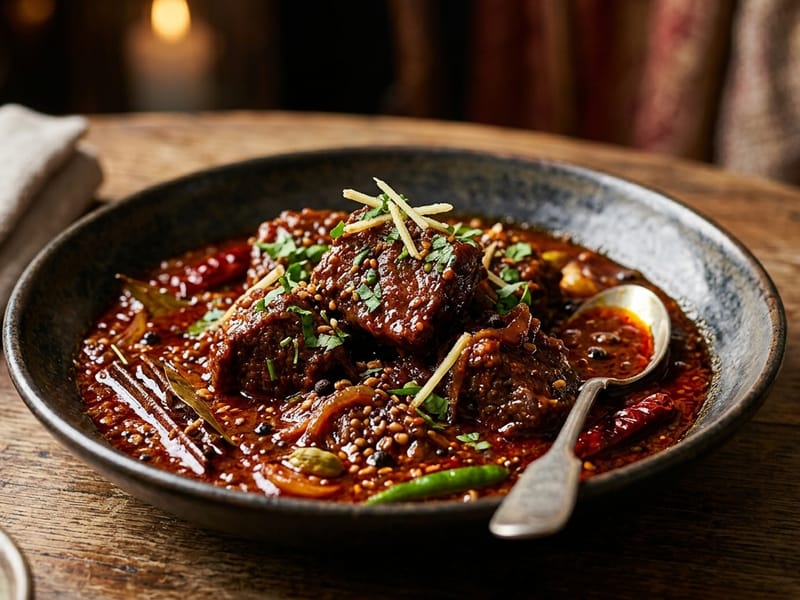 Wagyu Sığır Vindaloo veya Acılı Kavurma