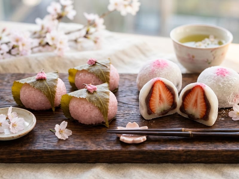 Sakura Mochi or Seasonal Daifuku