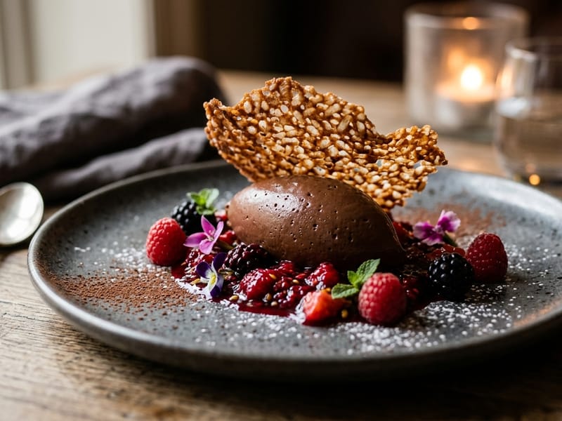 Omija-Beeren & Schokoladen-Mousse