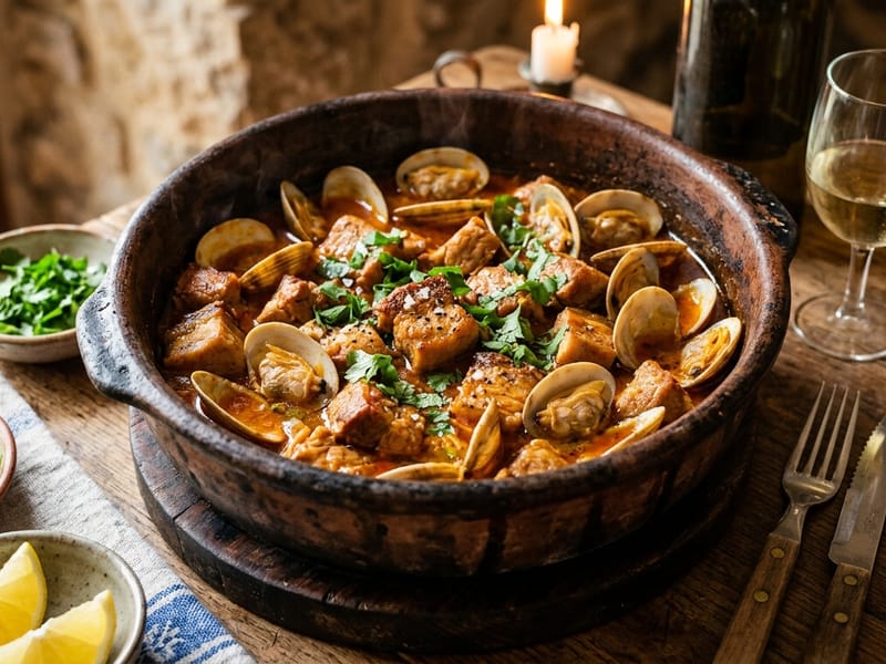 Carne de Porco à Alentejana