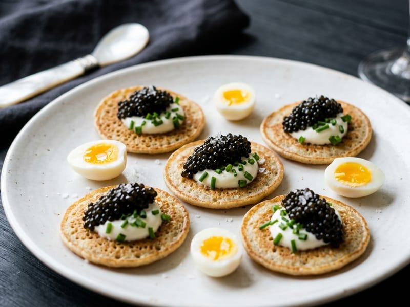 Caviale Imperiale con Blini e Crème Fraîche
