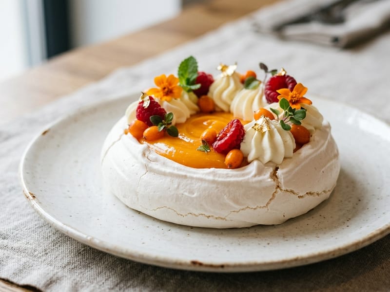 Pavlova con Olivello Spinoso