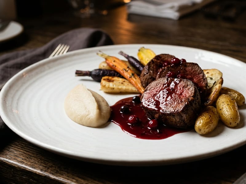Venison Medallions with Forest Berry Sauce