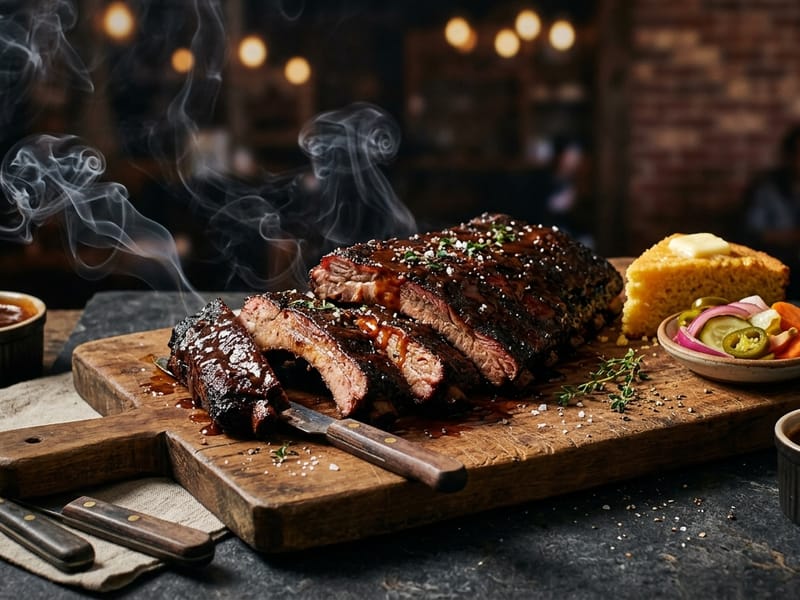 Costine di Maiale Kurobuta Affumicate o Brisket di Manzo