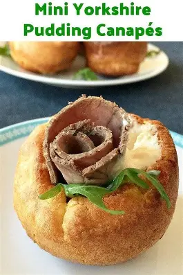Roast Beef ve Yaban Turpu ile Mini Yorkshire Pudingler